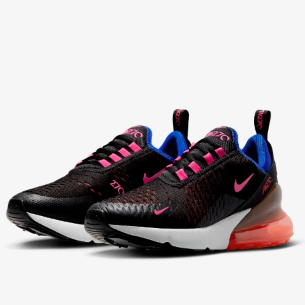 Like new Nike Air Max 270 in  Bright Crimson/Racer Blue/Hyper Pink